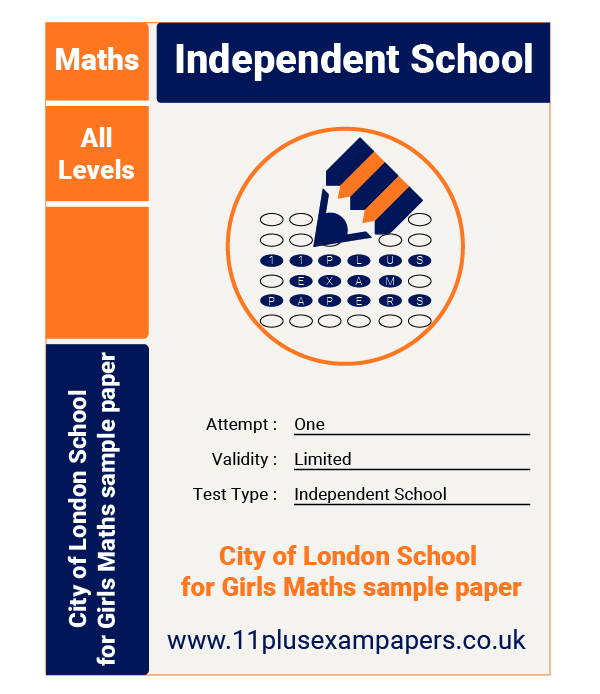 City of London School for Girls Maths sample paper